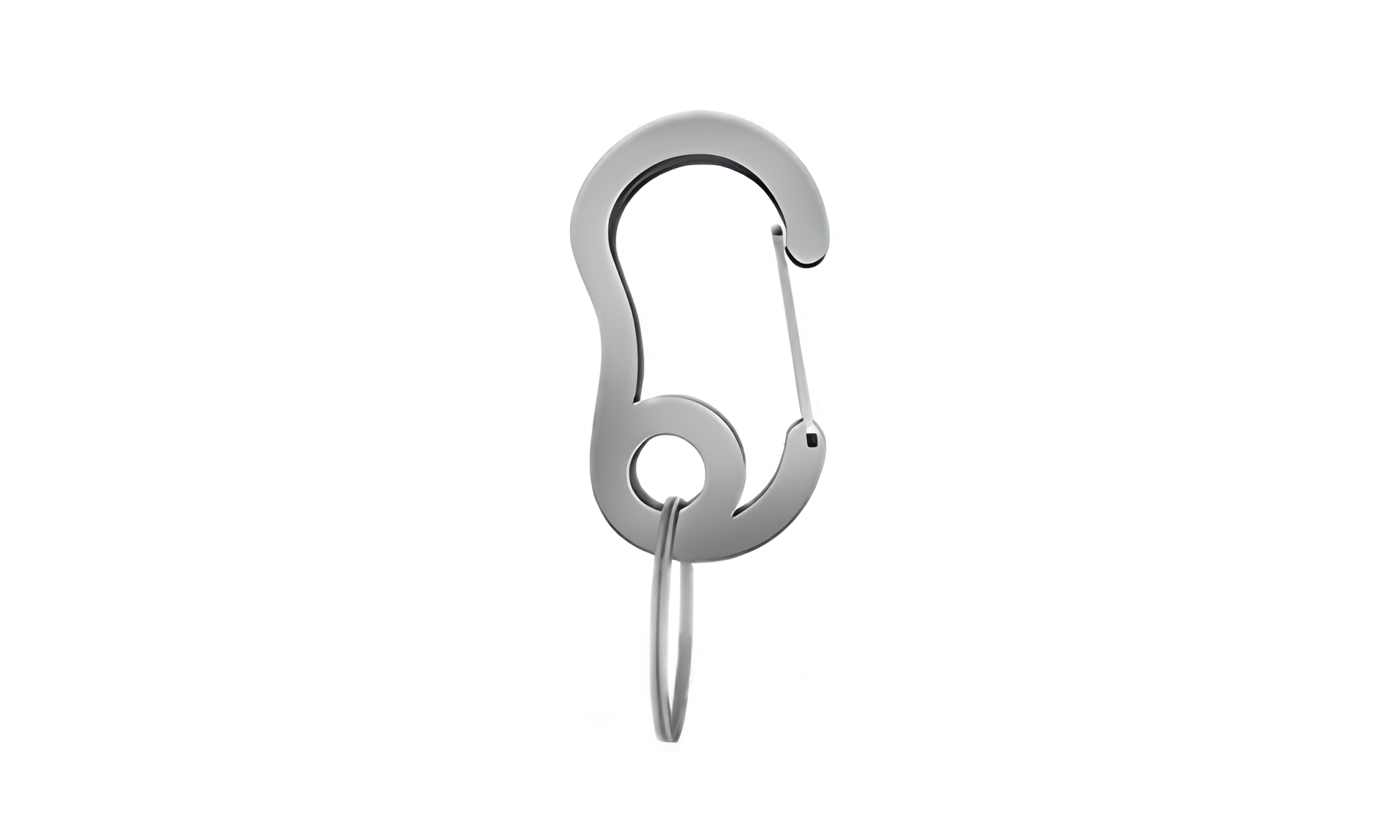Luxuskarabiner Silberner Karabinerhaken mit kleinem Splintring, langlebig, 13x22mm, zum Befestigen von Hundemarken oder Zubehör.