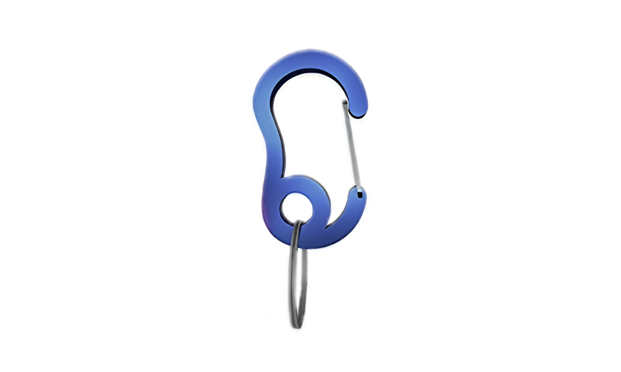 Luxuskarabiner Blauer Karabinerhaken mit kleinem Splintring, langlebig, 13x22mm, zum Befestigen von Hundemarken oder Zubehör.