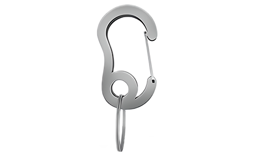 Silberner Karabinerhaken mit kleinem Splintring, langlebig, 16mm x 27mm, zum Befestigen von Hundemarken oder Zubehör.