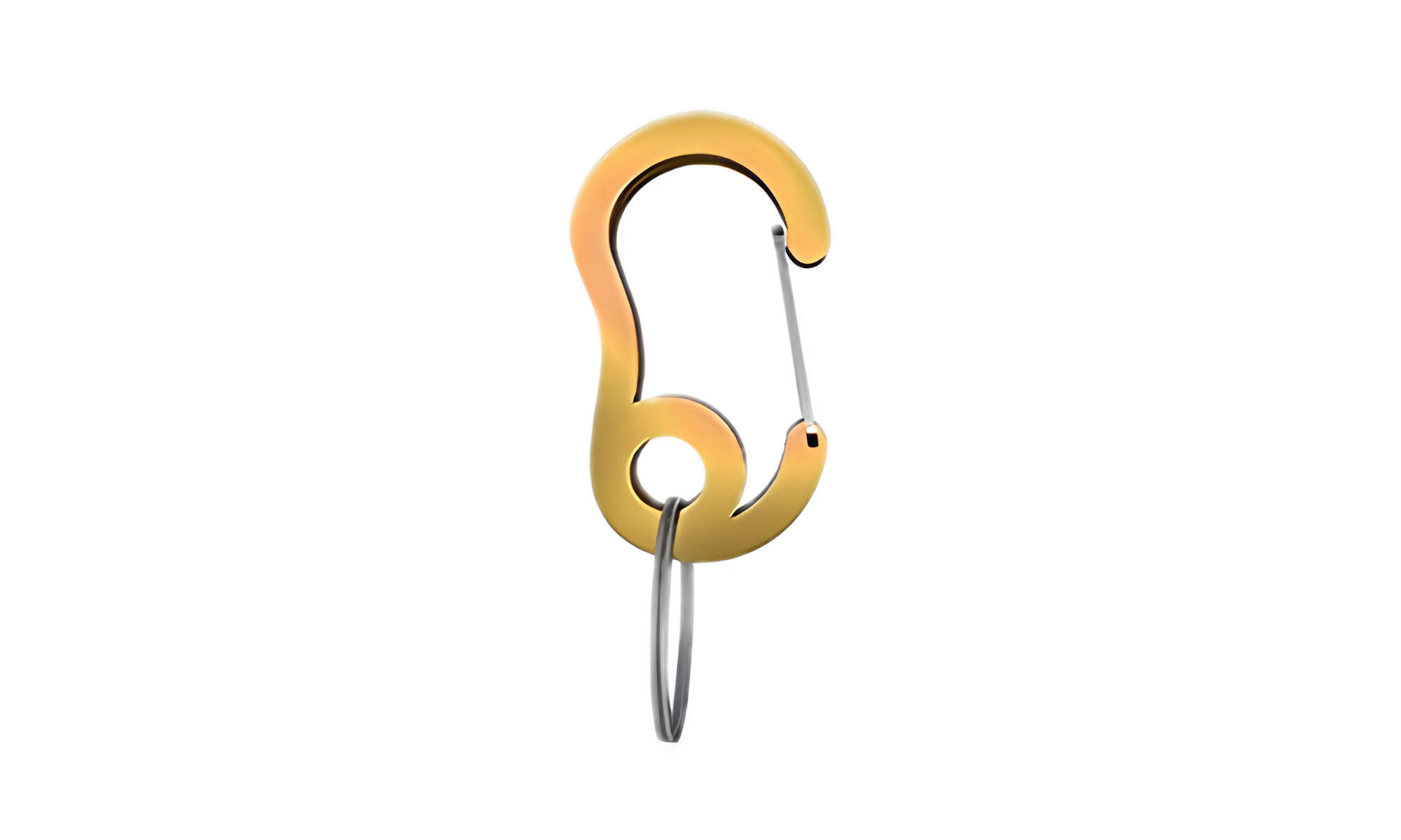 Luxuskarabiner Gelber Karabinerhaken mit kleinem Splintring, langlebig, 13x22mm, zum Befestigen von Hundemarken oder Zubehör.