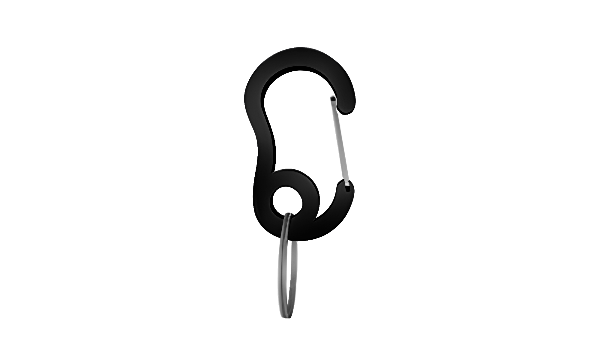 Luxuskarabiner Schwarzer Karabinerhaken mit kleinem Splintring, langlebig, 13x22mm, zum Befestigen von Hundemarken oder Zubehör.