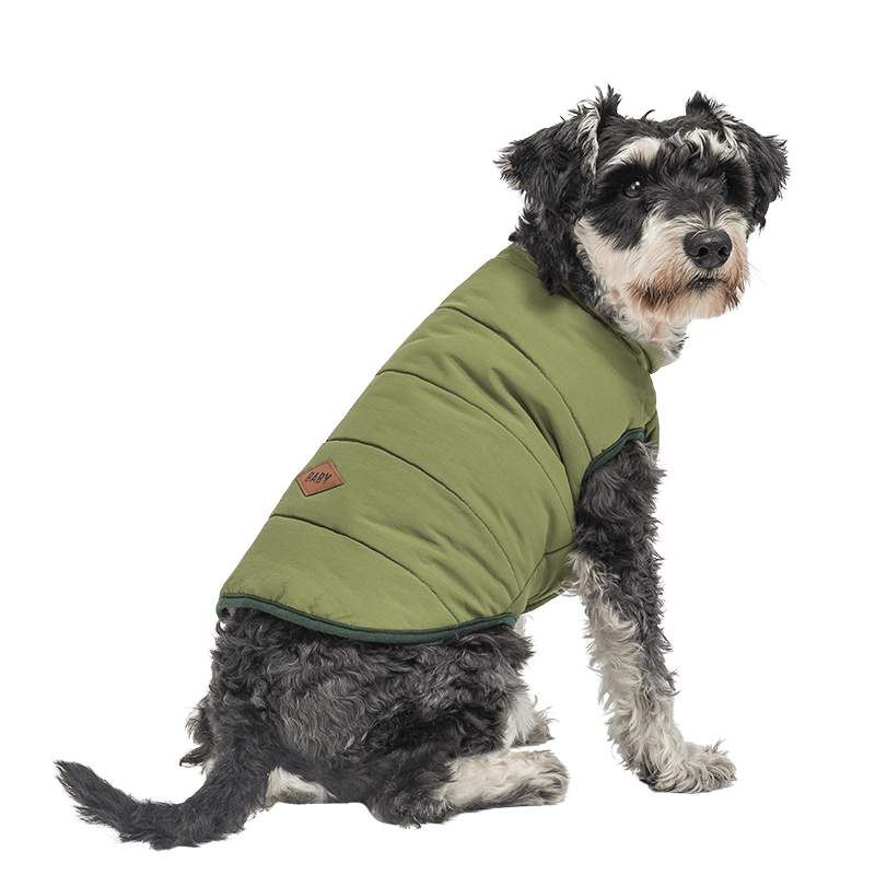 Winddichte Hundewinterweste Grüne winddichte Hundewinterweste, bequeme Passform, entwickelt für Wärme und Schutz bei kaltem Wetter.