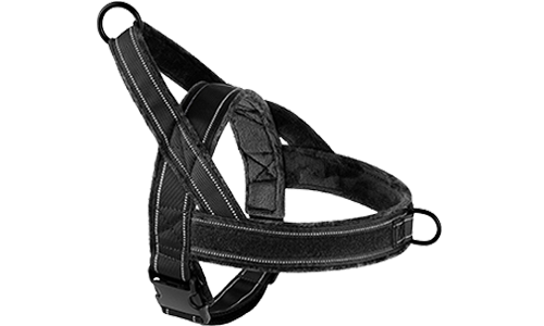 Weich Gepolstertes, Reflektierendes Hundegeschirr ohne Zug Schwarzes reflektierendes Hundegeschirr, weich gepolstert, No-Pull-Design, verstellbare Riemen, verbesserte Sichtbarkeit.
