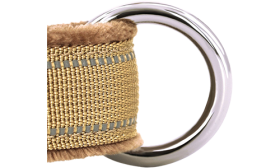 Braunes reflektierendes No-Pull-Hundegeschirr, weich gepolstert, verstellbare Riemen, langlebig.