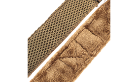 Braunes reflektierendes Hundegeschirr, weich gepolstert, No-Pull-Design, verstellbare Riemen, bequeme Passform.