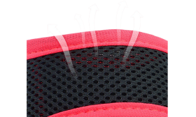 Weiches gepolstertes verstellbares Hund Maulkorb in Pink, leichtes Nylonmaterial, ultrastarker Riemen für sichere Passform.