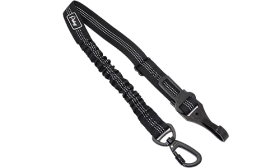 Reflektierende schwarze Hundeleine für Autositz, 55 - 65 cm, verstellbar, mit Metallclip für sorgenfreie Reisen.