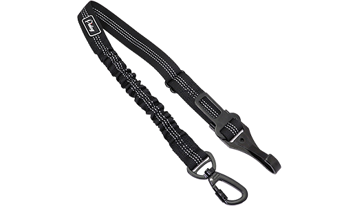 Reflektierende schwarze Hundeleine für Autositz, 55 - 65 cm, verstellbar, mit Metallclip für sorgenfreie Reisen.