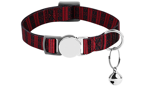 Breakaway-Katzenhalsband mit Metallschnalle Kariertes Katzenhalsband mit Metallverschluss, leicht für Komfort, einfach verstellbar mit Glöckchen.