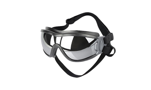 UV-Schutz Hundesonnenbrille mit verstellbaren Riemen, winddicht, Kopf 36-56 cm, Kinn 20-25 cm, für den Außenbereich.