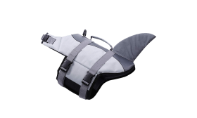 Stylische Hundeschwimmweste - Hai Hai-themed Hundeschwimmweste mit sicheren Riemen, verstellbares Design. Geeignet für verschiedene Hundetypen.