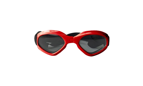 Blaue Hundesonnenbrille mit UV-Schutz, dunkel getönte Gläser für Augensicherheit und stilvolles Aussehen.
