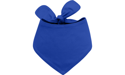 Blaue Baumwoll-Hundebandana mit Knotenbindung, leicht zu waschen, geeignet für Hunde und Katzen, komfortabel.