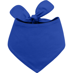 Blaue Baumwoll-Hundebandana mit Knotenbindung, leicht zu waschen, geeignet für Hunde und Katzen, komfortabel.