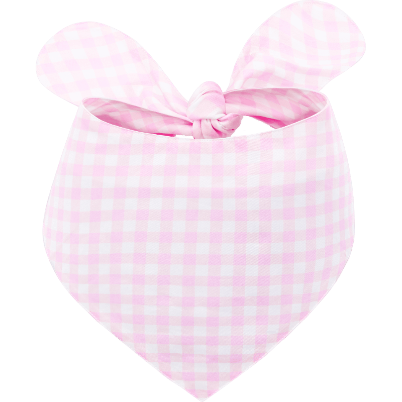 Stylisches Hundebandana Pinkfarbene und weiße kariertes Hundebandana mit Knotenbindung, leicht zu waschen, aus 100% Baumwollgewebe.