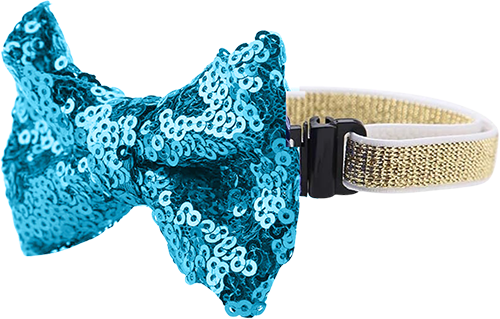Glitzerndes Party Fliegenhalsband für Katzen & kleine Hunde