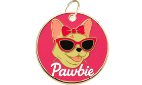 Gravierte Pawbie-Hundemarke Gravierte Pawbie-Hundemarke