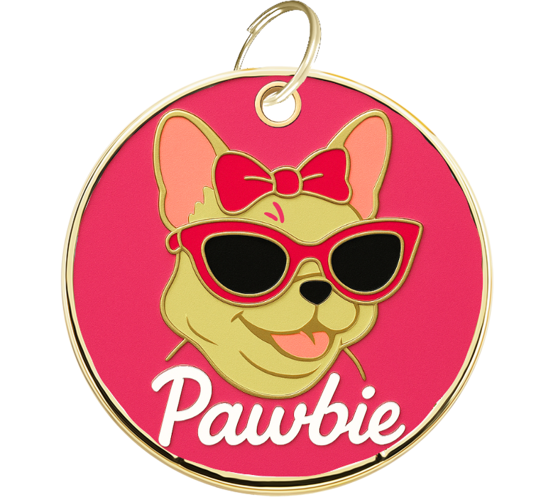 Gravierte Pawbie-Hundemarke