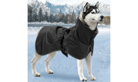 Reflektierende, wasserdichte Hundejacke mit warmem Fleecefutter