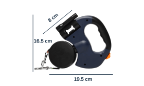 Verhedderungsfreie, einziehbare Doppel-Hundeleine mit LED-Licht – 3 m Doppelleine für zwei Hunde