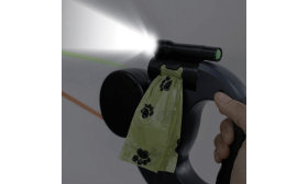 Verhedderungsfreie, einziehbare Doppel-Hundeleine mit LED-Licht – 3 m Doppelleine für zwei Hunde