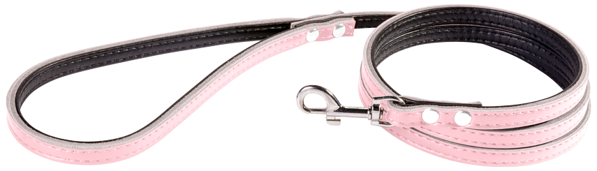 Lederhundeleine Rosa Leder-Hundeleine, 1,5 Meter, Größe S, stabile Nähte, Verschluss, gepolsterte Innenseite aus echtem Leder.